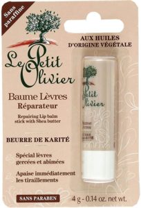stick à lèvre le petit olivier dans son packaging