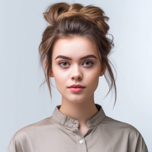 Coiffure femme chignon decoiffé